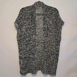 Eileen Fisher Vest Melange Organic Linen Cotton Blend Open Cardigan